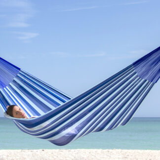 Hamaca CROCHET CINTAS AZULES